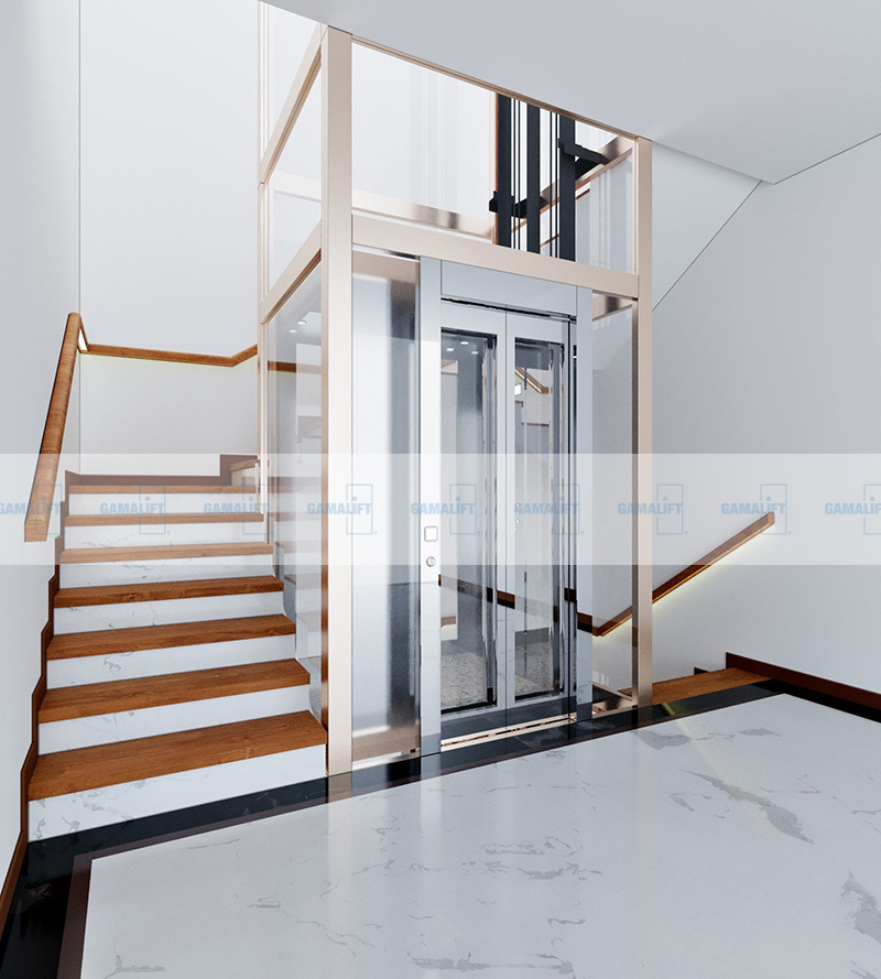 Bản vẽ thang máy - bản vẽ 3D phối cảnh của thang máy
