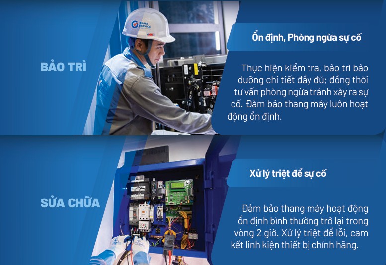 Gama Service - dịch vụ bảo trì, sửa chữa thang máy của GamaLift