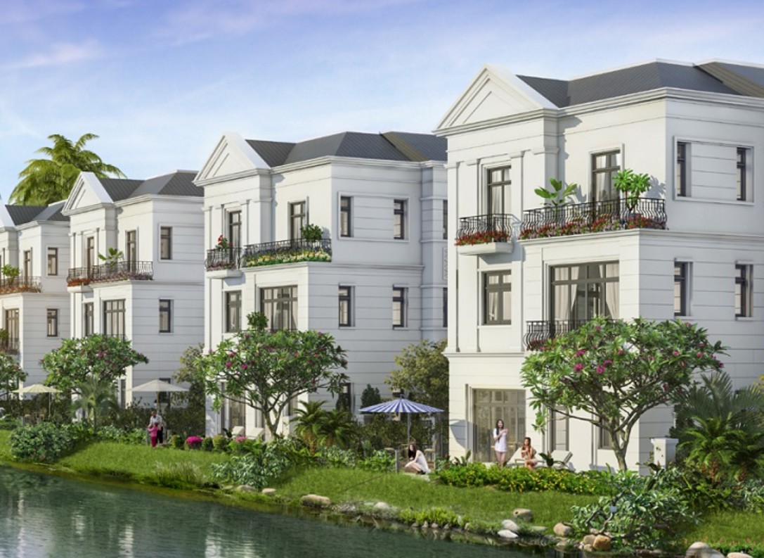 Biệt thự kiểu tân cổ điển tại The Harmony - Vinhomes Riverside, Hà Nội - nơi GamaLift thiết kế, lắp đặt thang máy